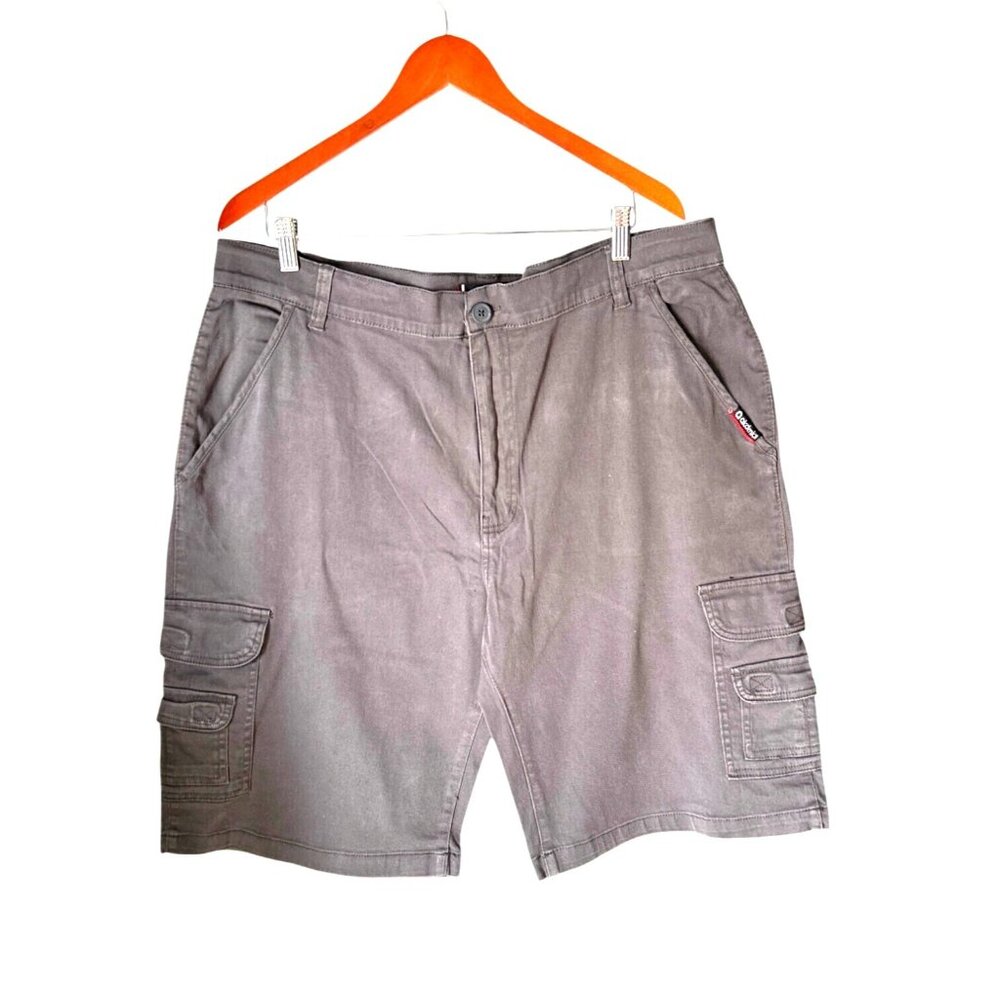Akademiks Mens Gray Cargo Shorts Size 40Cotton Blend With Pockets
